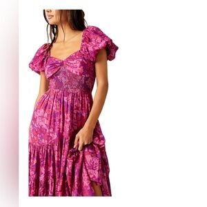 Free People Short Sleeve Sundrenched Dress size XS